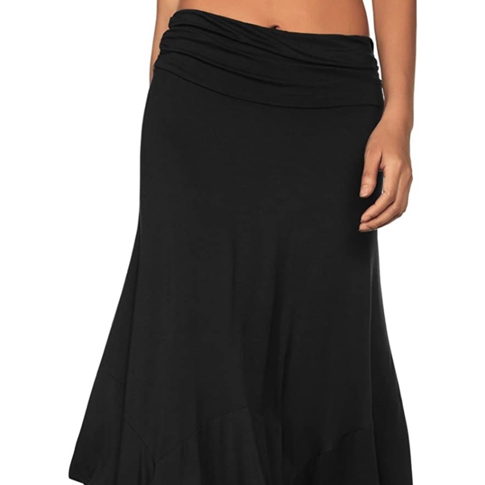 Flowy handkerchief midi skirt